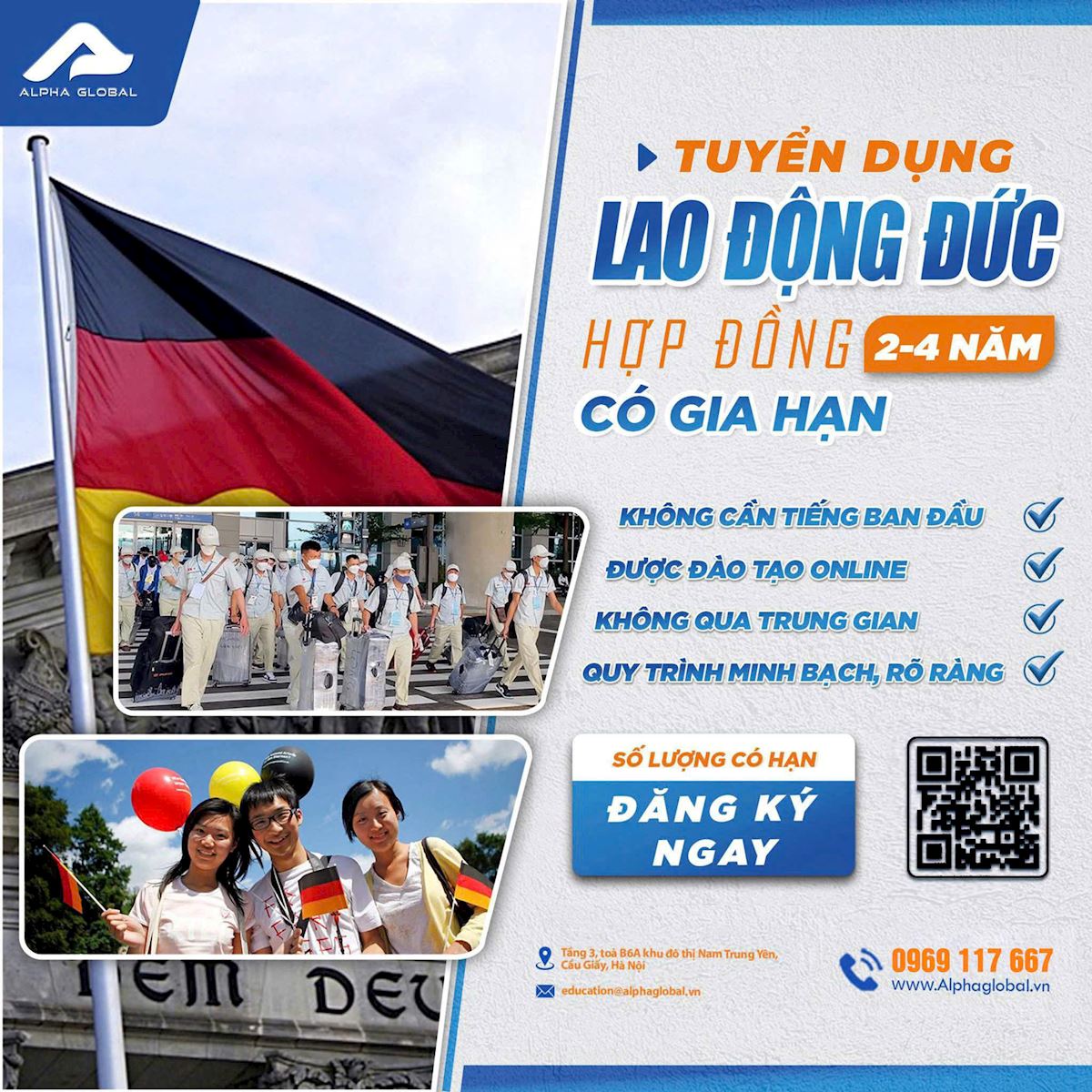 TUYỂN DỤNG LAO ĐỘNG DÀI HẠN ĐỨC - HỢP ĐỒNG 2–4 NĂM, CÓ GIA HẠN